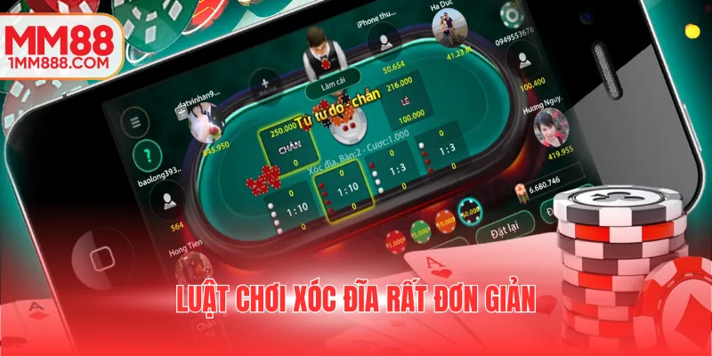 Luật chơi xóc đĩa rất đơn giản